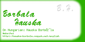 borbala hauska business card